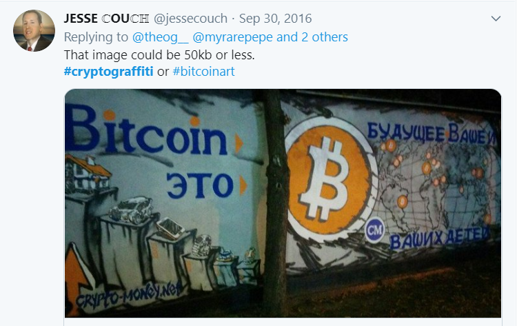 BTC Russian wall street art